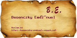 Besenczky Emánuel névjegykártya